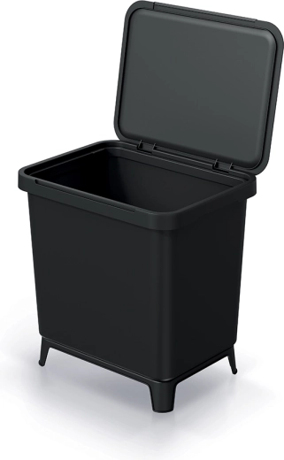 Odpadkový koš Systema 29 l z recyklovaného plastu – černý