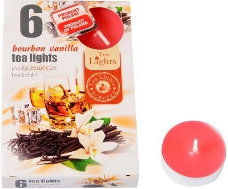 Vonné čajové svíčky Bourbon vanilka, 6 ks