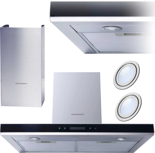 Kominový odsavač par 60 cm BERDSEN Inox s dotykovým ovládáním