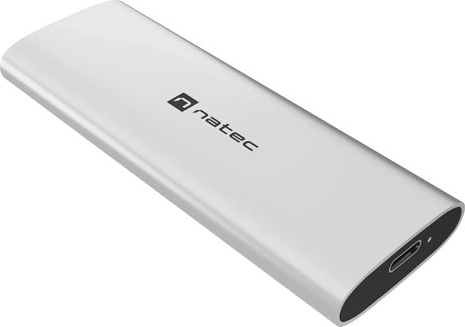 Natec rhino m.2 NVMe lite externí box pro SSD M.2 NVMe/PCIe USB‑C 3.2 arctic silver