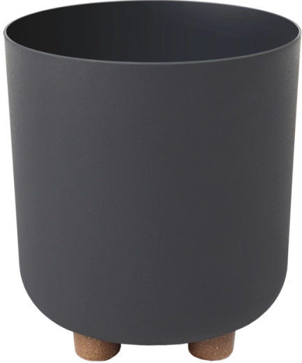 Květináč Sofia 19 cm z recyklovaného plastu – černý
