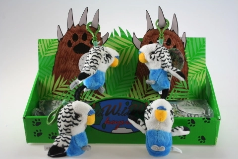 Plyšová andulka bílá – klíčenka