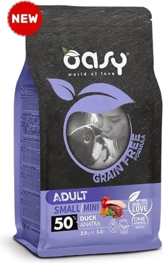 Oasy Grain Free Adult Small/Mini kachna 2,5 kg