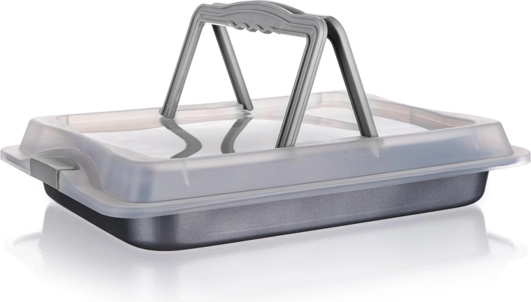Plech na pečení s nepřilnavým povrchem a víkem 42 × 29 × 4 cm