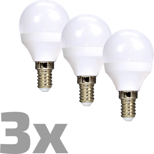 Ecolux LED žárovka miniglobe E14 6 W 3000 K 450 lm (3pack)