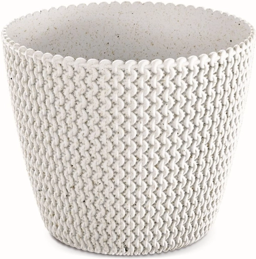 Květináč Splofy Eco Wood 13 cm – bílý