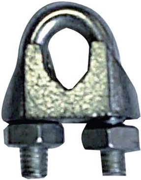 Svorka na ocelové lano 6 mm, pozinkovaná (sada 10 ks)
