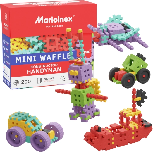 Stavebnice Mini Waffle Konstruktor Majster 200 dílků Marioinex