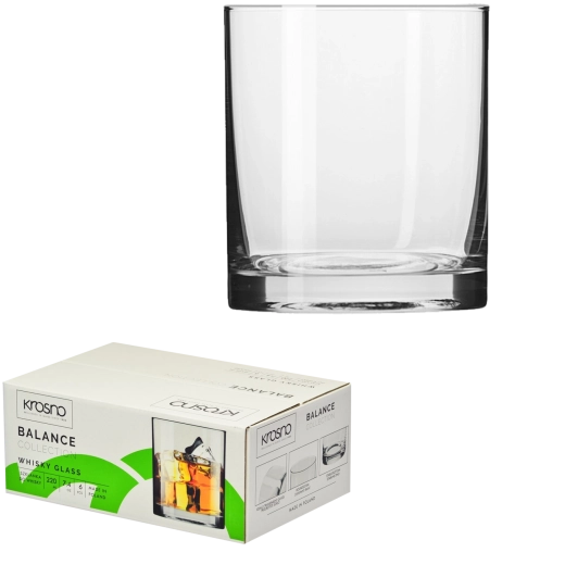 Sada sklenic na whisky Krosno Balance 220 ml – 6 ks