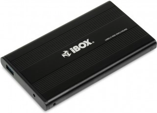 iBox kovová externí obudova pro 2,5" SATA disk USB 3.0 černá