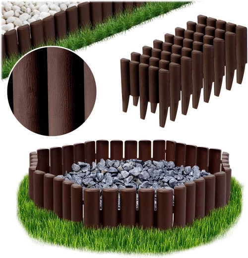 Plonos zahradní obrubník 2,2 m, hnědý