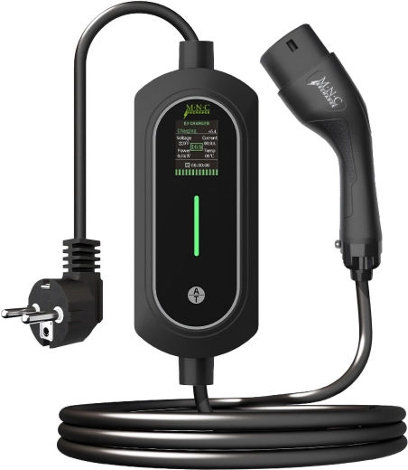Přenosná nabíjecí stanice pro elektromobily Type 2 s taškou, 5 m, 3,5 kW
