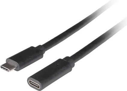 Prodlužovací kabel USB‑C 3.1 Gen 1 (M/F) 0,5 m černý Lanberg