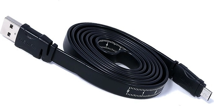 Remax rolovací kabel micro USB 2.0 1 m černý