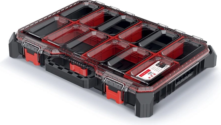 Organizér na nářadí Prosperplast MSX s průhledným víkem, nízký profil 54,3 × 39 × 7,7 cm