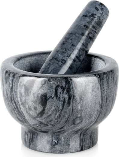 Granitový hmoždíř s paličkou 13 cm – černý