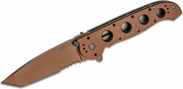 Kapesní nůž CRKT M16-14D Desert Tanto, hnědě eloxovaný hliník