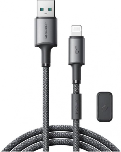 Joyroom magnetický USB–Lightning kabel 1,2 m, 3A, šedý