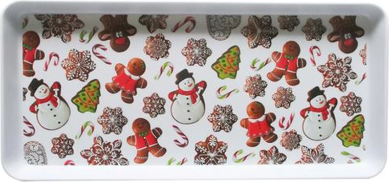 Servírovací podnos Vánoční Perníčky 35 × 16,5 × 2,3 cm