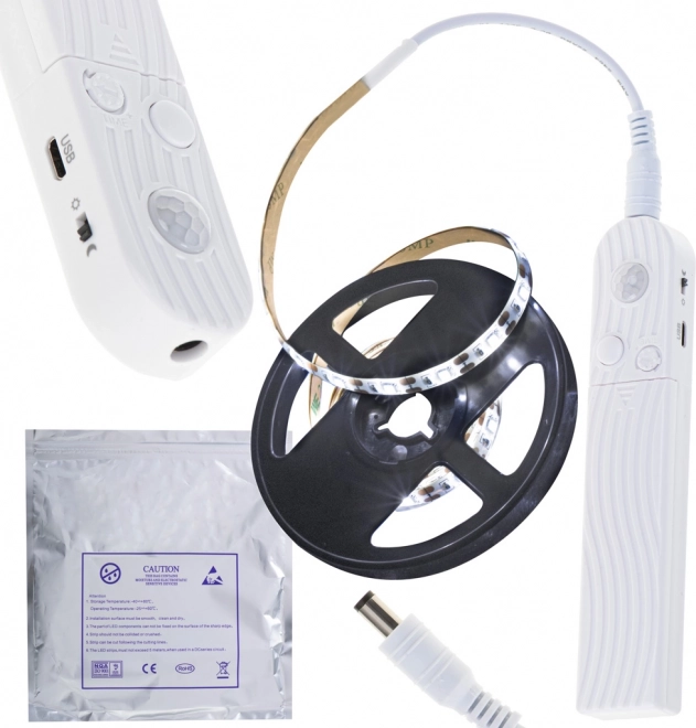 Led pásek se senzorem pohybu, 1 m, studená bílá, napájení usb/aaa