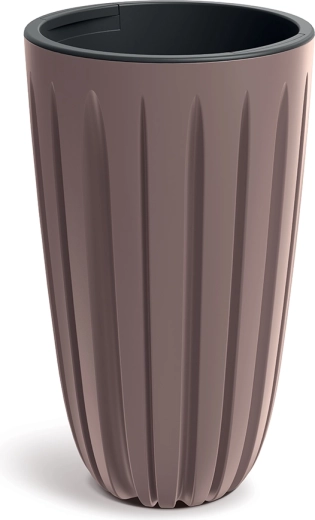 Květináč Wario 29 cm marsala s vnitřní vložkou