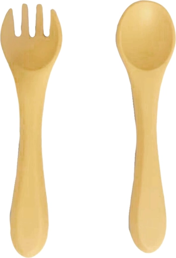 Dětský silikonový příbor Kitchisimo baby, sada 2 ks