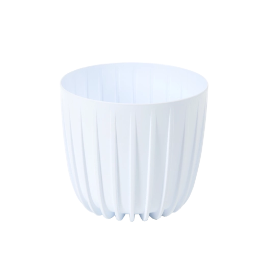 Nízky květináč Mira 180 bílý