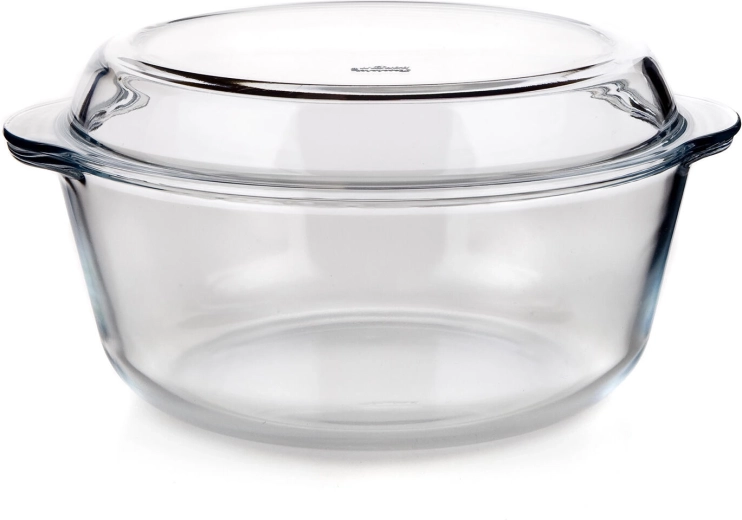 Skleněný kulatý pekáč s víkem 4,1 l