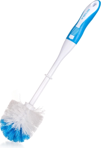 WC kartáč Exclusive 8 × 38 cm, bílo‑modrý
