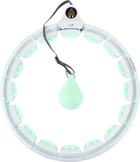 Masážní chytrá obruč se závažím a počítadlem HMS – zelená