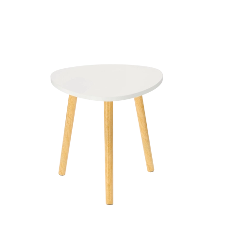 Sada dvou konferenčních stolků bílé a přírodní dřevo