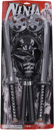 Ninja set maska a pět zbraní pro děti