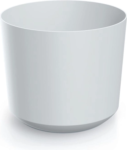 Květináč Tubo 23,9 cm bílý s designovým podstavcem