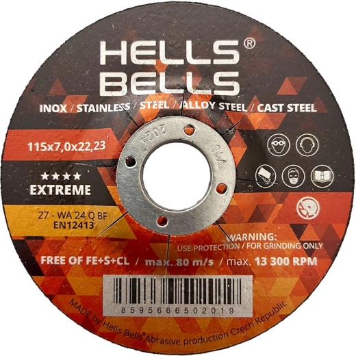 Brusný kotouč na ocel 115 × 7 × 22,2 mm