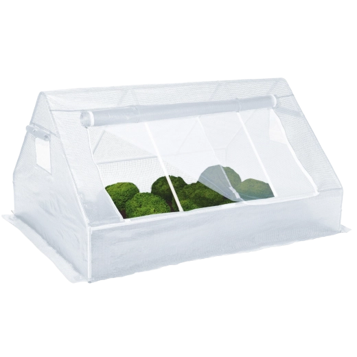 malý bílý zahradní skleník 180 × 140 × 94 cm