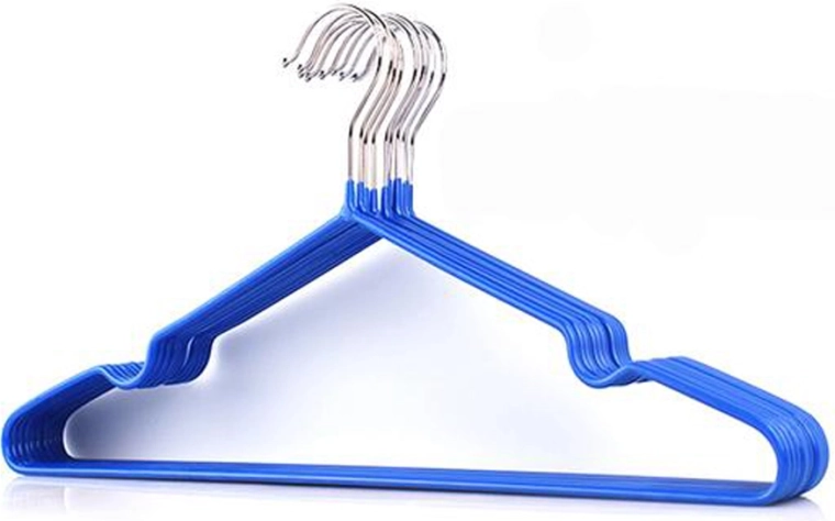 Kovová ramínka TORO, 6 ks, modrá