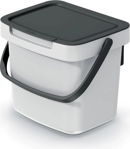 Odpadkový koš Systema Q Collect 3 l popelavý s černým víkem