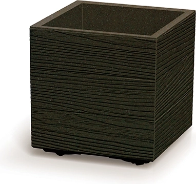 Květináč Madera Square Eco Wood 28,8 cm, kávový