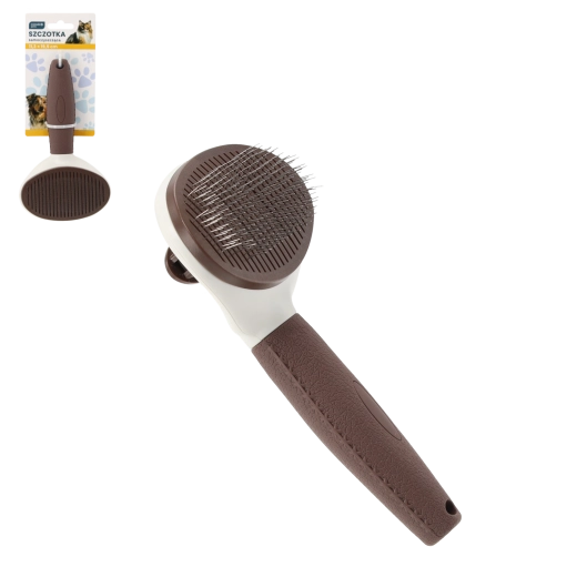 Samočisticí kartáč na srst pro psy a kočky 11,3 × 19,5 cm