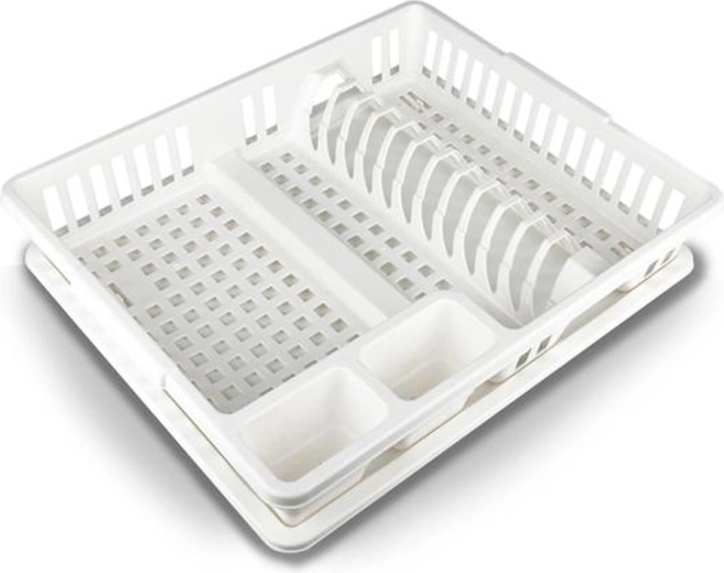 Plastový odkapávač na nádobí s podnosem 47 × 39 cm