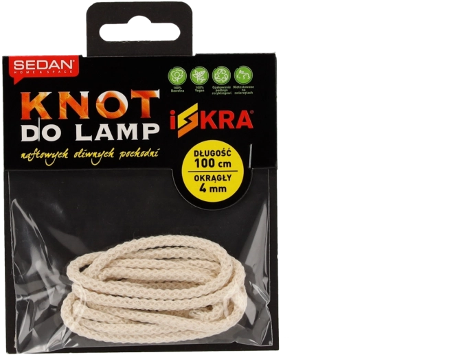 Bavlněný kulatý knot 4 mm × 1 m ISKRA