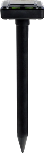 Solární odpuzovač krtků a hlodavců s vibracemi, černo‑zelený