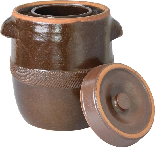 Keramický sud na zelí 10 l s víkem