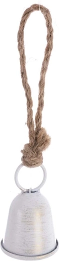 Kovový závěsný zvonek bílý 7 cm
