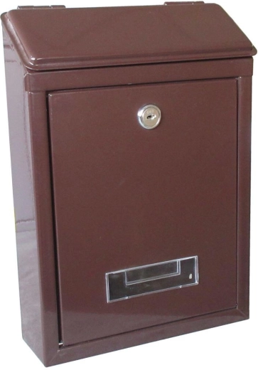 Poštovní schránka hnědá 210 × 300 × 60 mm z pozinkované oceli