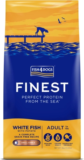 Fish4Dogs Finest malé granule pro dospělé psy bílá ryba a brambory 6 kg