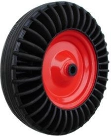 Plné kovové kolo 400 mm s jehličkovým ložiskem a nábojem 20 mm