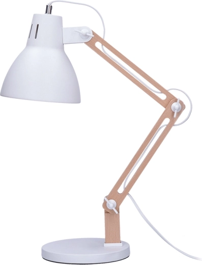 Solight stolní lampa Falun E27 – Bílá