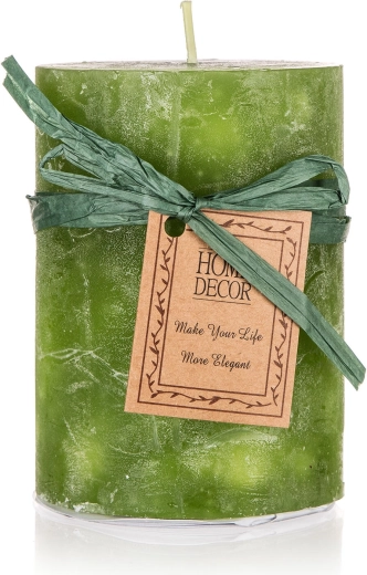 svíčka válec green 6,8 × 9,5 cm