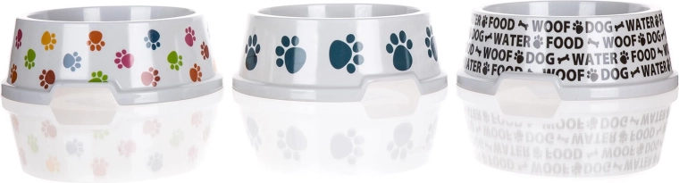 Plastová miska pro psa 16,5 cm, mix dekorů